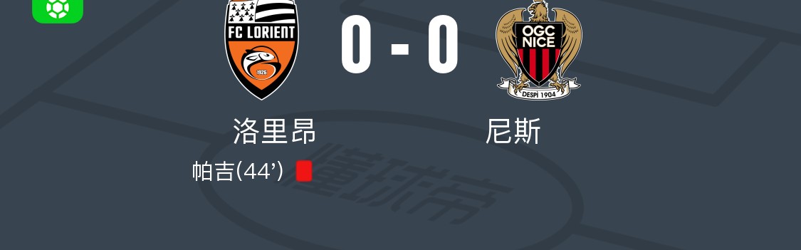 开云体育入口-洛里昂0-0尼斯，双方握手言和